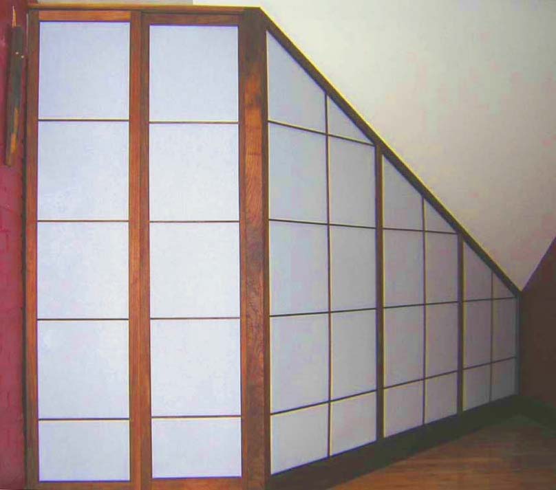 Angled  Shoji Wall and Doors by Shakti Shoji