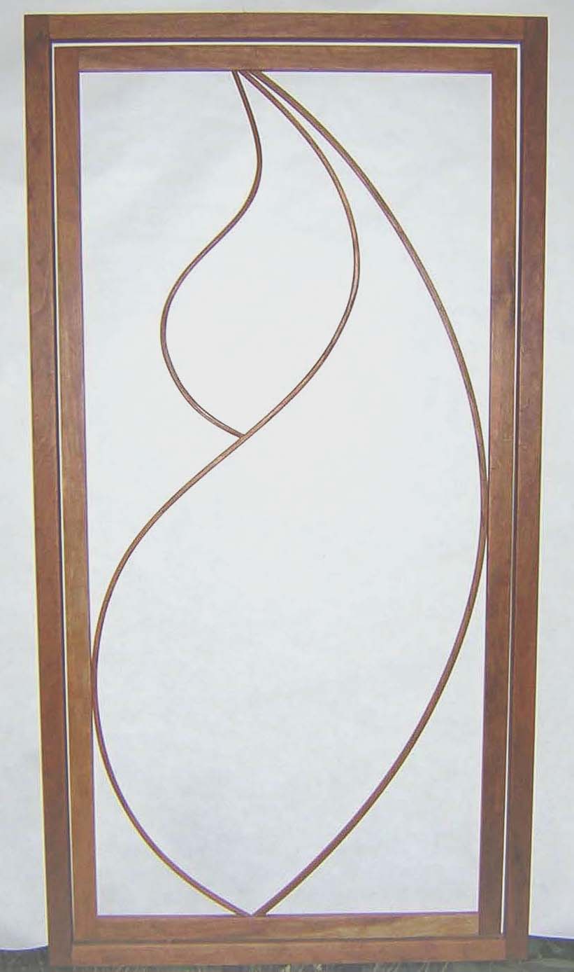 Shakti Shoji artistic shoji screen inspired by G. Doczi with no rectangular shoji grid.